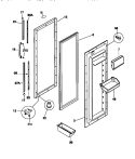 REFRIGERATOR DOOR Diagram and Parts List for F45WP26CW1  Frigidaire Refrigerator