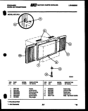 WINDOW MOUNTING PARTS Diagram and Parts List for A07LH8L1  Frigidaire Air Conditioner