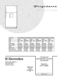 COVER Diagram and Parts List for GLRT188WDL6  Frigidaire Refrigerator
