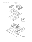 TOP/DRAWER Diagram and Parts List for CPDS3085KF1  Frigidaire Range