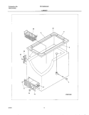 CABINET Diagram and Parts List for FFC05C2AW0  Frigidaire Freezer