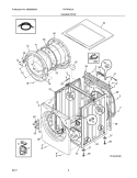 CABINET/TOP Diagram and Parts List for FAFW4221LB0  Frigidaire Washer