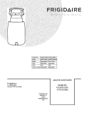 COVER Diagram and Parts List for FFDI751CMS0  Frigidaire Food Waste Disposer