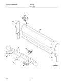 BACKGUARD Diagram and Parts List for FGF316BSB  Frigidaire Range