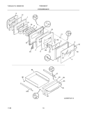 DOOR Diagram and Parts List for FGB24S5DCF  Frigidaire Wall Oven