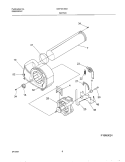 MOTOR, BLOWER Diagram and Parts List for GGF331AS0  Gibson Dryer