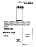 COVER Diagram and Parts List for GRT13CRHD0  Gibson Refrigerator