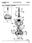 TRANSMISSION Diagram and Parts List for WWX645RBD1  Frigidaire Washer