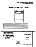 COVER Diagram and Parts List for MEF301PBDJ  Frigidaire Range