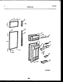 DOOR PARTS Diagram and Parts List for FPWW21TIRW0  Frigidaire Refrigerator