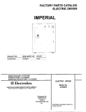 COVER Diagram and Parts List for LFD301EW0  Frigidaire Dryer