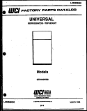 COVER Diagram and Parts List for GTN140WGY3  Uni Refrigerator