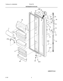 REFRIGERATOR DOOR Diagram and Parts List for FSC23F7DB1  Frigidaire Refrigerator