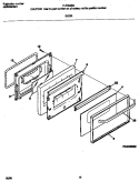 DOOR Diagram and Parts List for FLF334BGDE  Frigidaire Range