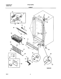 CABINET Diagram and Parts List for FFU21G5AW0  Frigidaire Freezer