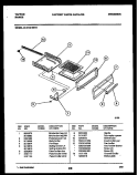 BROILER DRAWER PARTS Diagram and Parts List for 30-2132-00-01  Tappan Range