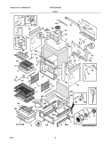 BODY Diagram and Parts List for EW30DS65GS8  Electrolux Range