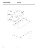 DOOR Diagram and Parts List for KCG070GW0  Kelvinator Freezer