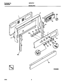 BACKGUARD Diagram and Parts List for MEF357CFSA  Frigidaire Range