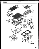 SHELVES AND SUPPORTS Diagram and Parts List for FPG17TSW1  Frigidaire Refrigerator