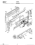 BACKGUARD Diagram and Parts List for TGF362BBBB  Tappan Range