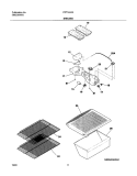 SHELVES Diagram and Parts List for FRT14A2AW2  Frigidaire Refrigerator