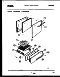DOOR AND BROILER DRAWER PARTS Diagram and Parts List for CG240SP2D3  Frigidaire Range