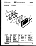 DOOR PARTS Diagram and Parts List for 31-3347-00-02  Tappan Range