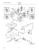 BURNNER Diagram and Parts List for EW30GS65GB9  Electrolux Range