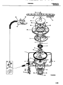 MOTOR Diagram and Parts List for FDB878GCT0  Frigidaire Dishwasher