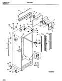 CABINET W / FAN ASSEMBLY Diagram and Parts List for MRT19TNBD2  Uni Refrigerator