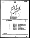 DOOR PARTS Diagram and Parts List for 56-3872-10-03  Tappan Microwave
