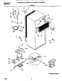 SYSTEM Diagram and Parts List for TRT18GREW3  Tappan Refrigerator