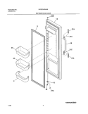 REFRIGERATOR DOOR Diagram and Parts List for WRS23W0AW8  Westinghouse Refrigerator
