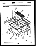 BODY PARTS Diagram and Parts List for 14-2589-32-01  Tappan Cooktop