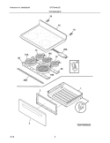 TOP/DRAWER Diagram and Parts List for CFEF3048LSE  Frigidaire Range