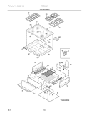 TOP/DRAWER Diagram and Parts List for FGDS3065KBB  Frigidaire Range