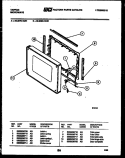 DOOR PARTS Diagram and Parts List for 56-2079-10-01  Tappan Microwave