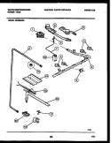 BURNER, MANIFOLD AND GAS CONTROL Diagram and Parts List for GF830NW4  Frigidaire Range