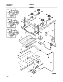 BURNER Diagram and Parts List for FGFL66ASA  Frigidaire Range