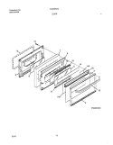 DOOR Diagram and Parts List for FGF355CGSG  Frigidaire Range