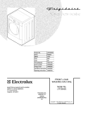 COVER Diagram and Parts List for LTF2940ES0  Frigidaire Washer