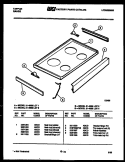 COOKTOP PARTS Diagram and Parts List for 31-4668-18-01  Tappan Range