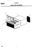 CABINET FRONT / WRAPPER Diagram and Parts List for WAH09EH2T1  Frigidaire Air Conditioner