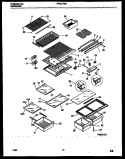 SHELVES AND SUPPORTS Diagram and Parts List for PRT217MCH3  Frigidaire Refrigerator