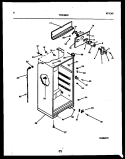CABINET PARTS Diagram and Parts List for TPK160JN3W  Kelvinator Refrigerator