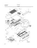 SHELVES Diagram and Parts List for FRT21PRHB7  Frigidaire Refrigerator