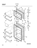 DOORS Diagram and Parts List for FRT21KS6CW0  Frigidaire Refrigerator