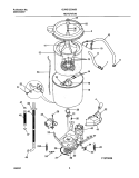 WSHR MTR, HOSE Diagram and Parts List for GLWS1233AS0  Frigidaire Washer