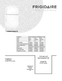 COVER Diagram and Parts List for FFHT1513LW6  Frigidaire Refrigerator